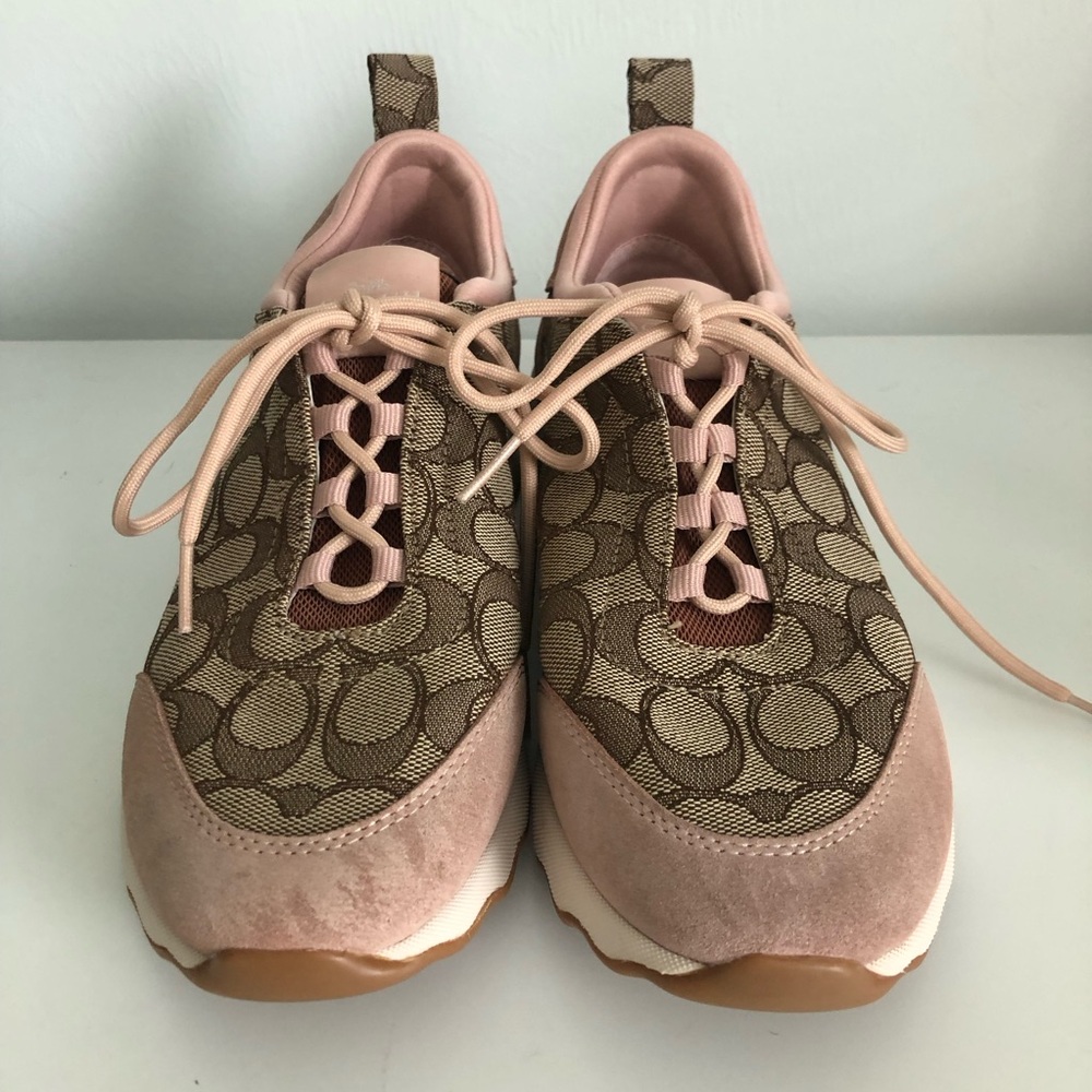 Coach Signature Jacquard Blush Running Sneakers